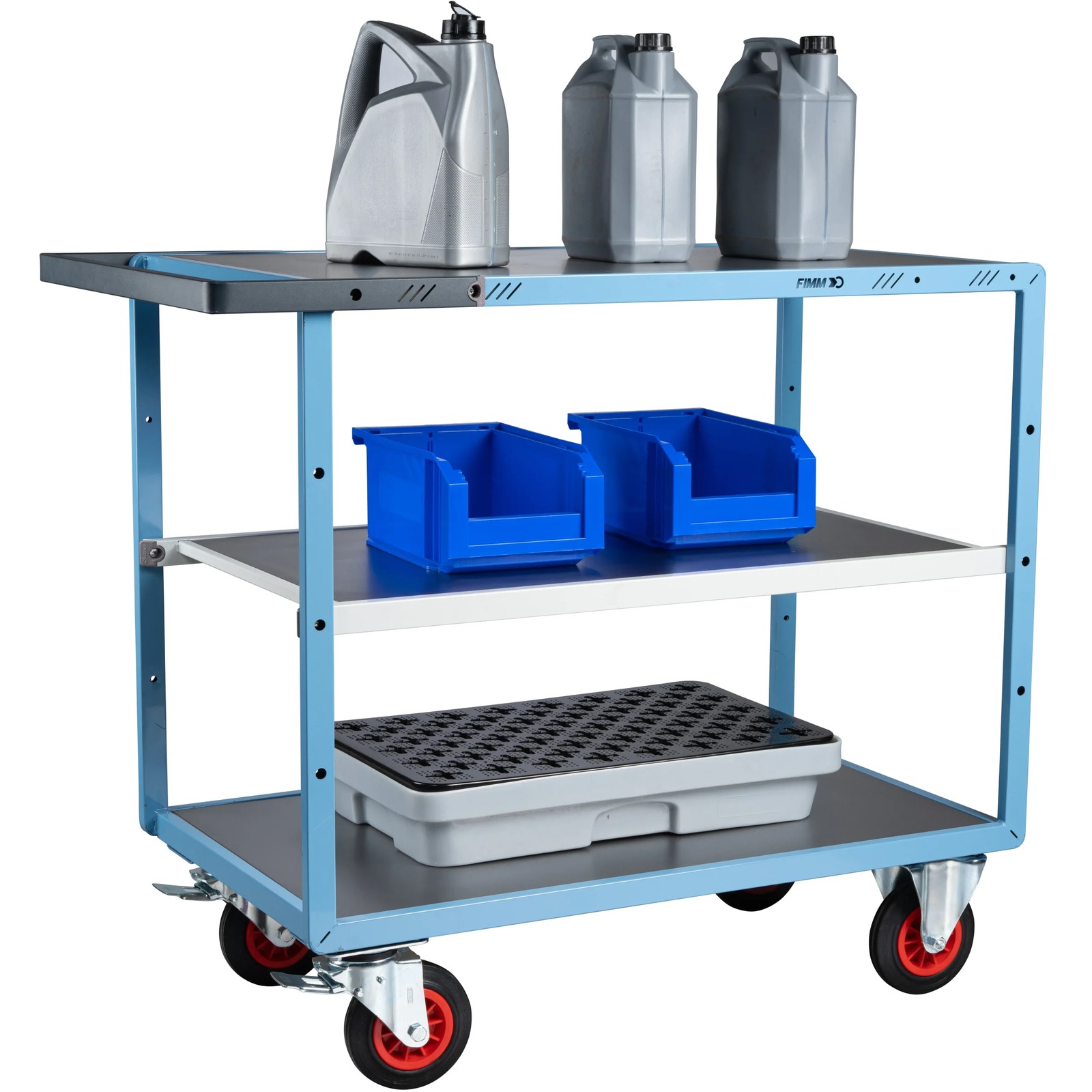 Servante mécano-soudée 3 plateaux 1000x600 mm 400 kg - FIMM - 880702332