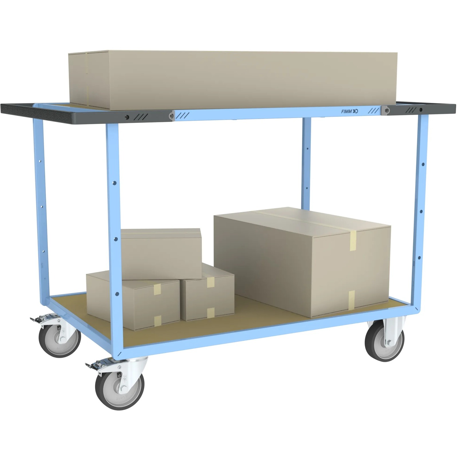 Servante mécano-soudée 2 plateaux 1200x800 mm 400 kg - FIMM - 880703641