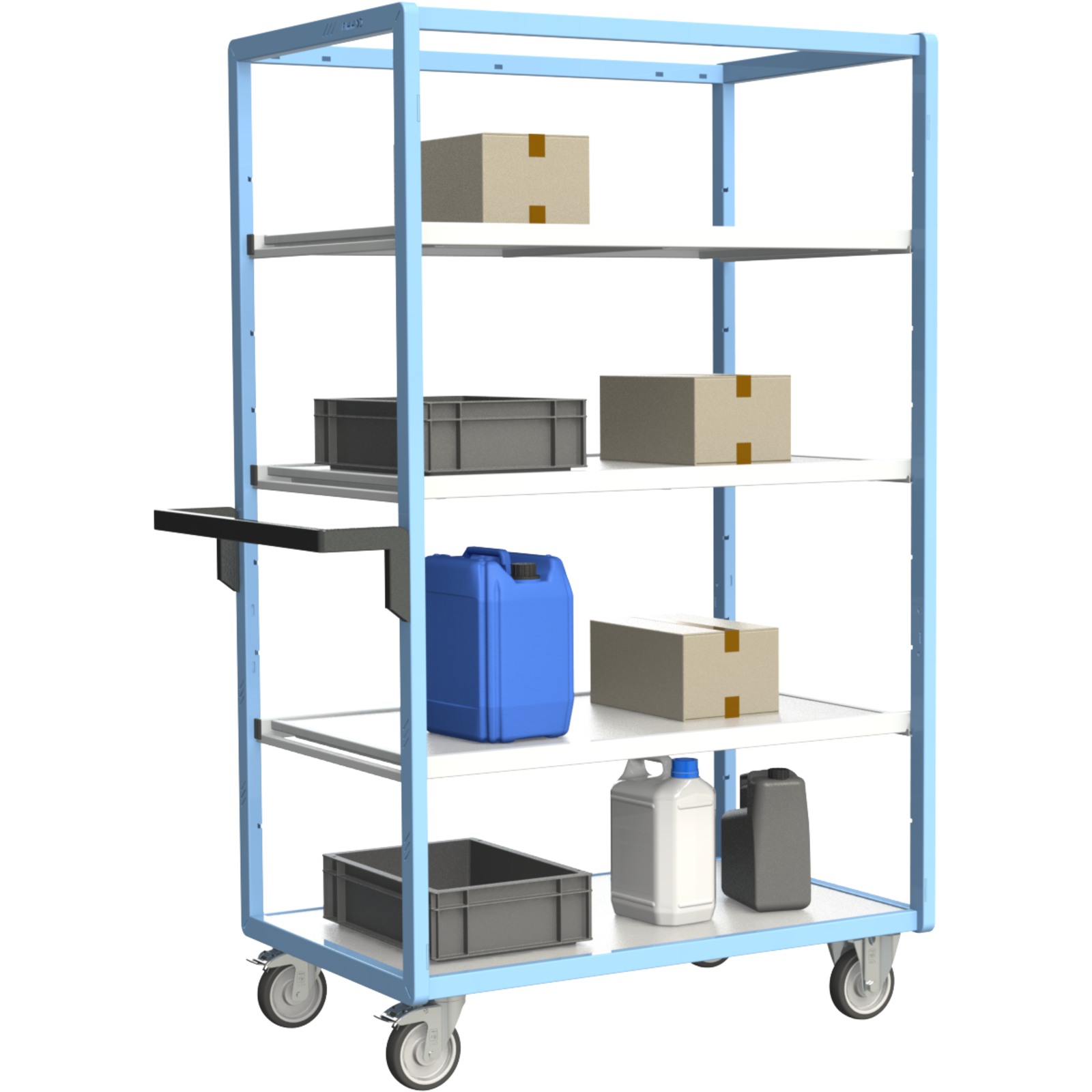 Servante multi-niveaux avec 3 étagères 1000x600 mm 250 kg - FIMM - 880725124