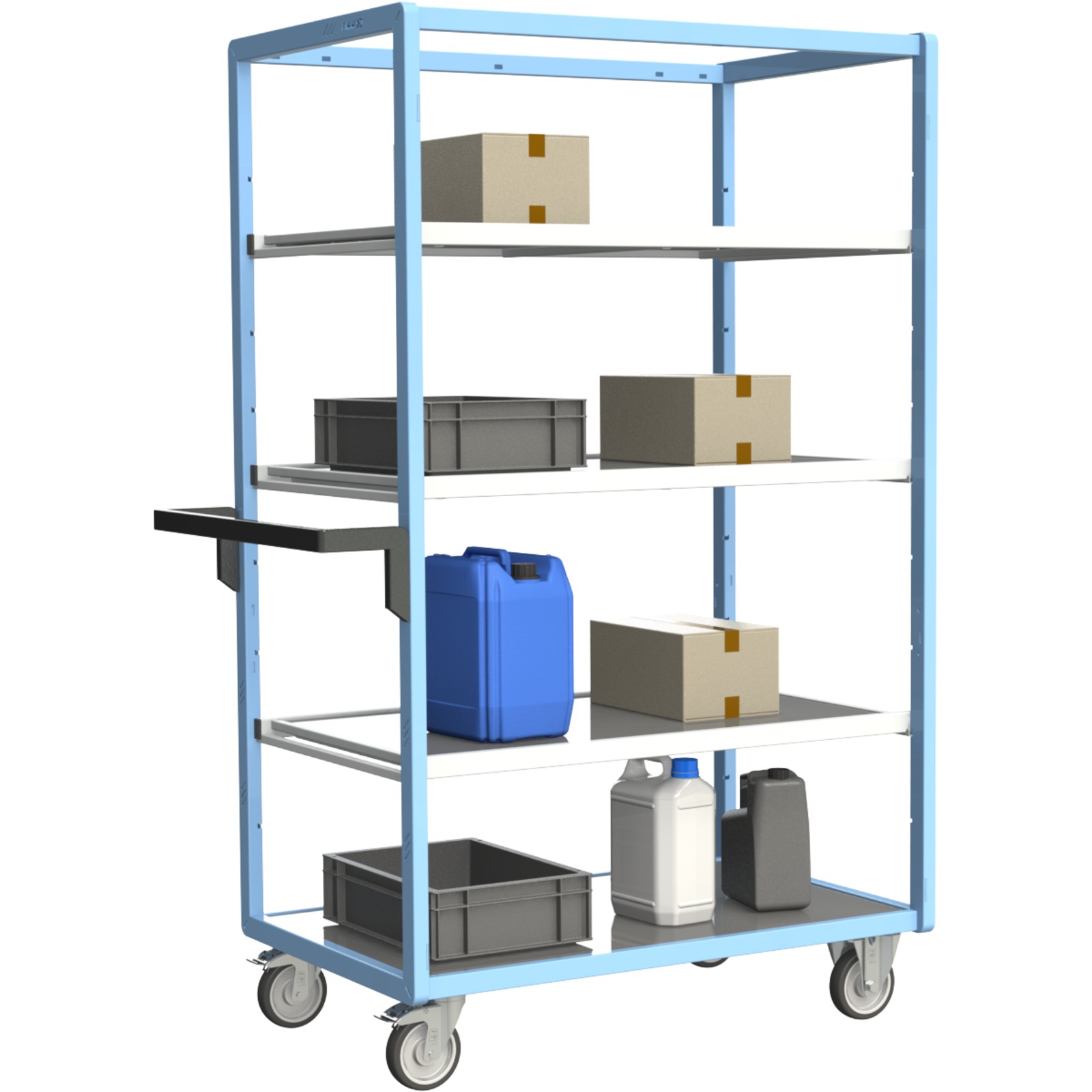 Servante multi-niveaux avec 3 étagères 1000x600 mm 250 kg - FIMM - 880725154