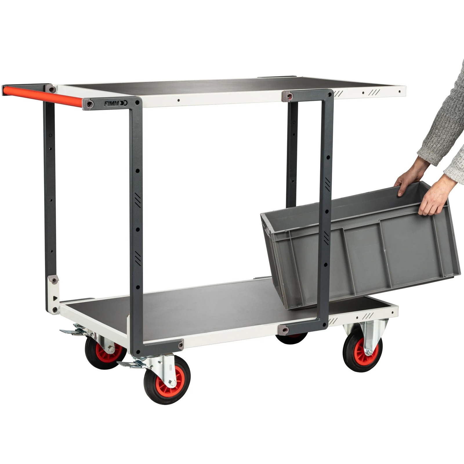 Servante Flat-Pack 2 plateaux tôle 1000x600 mm 400 kg - FIMM - 884722332