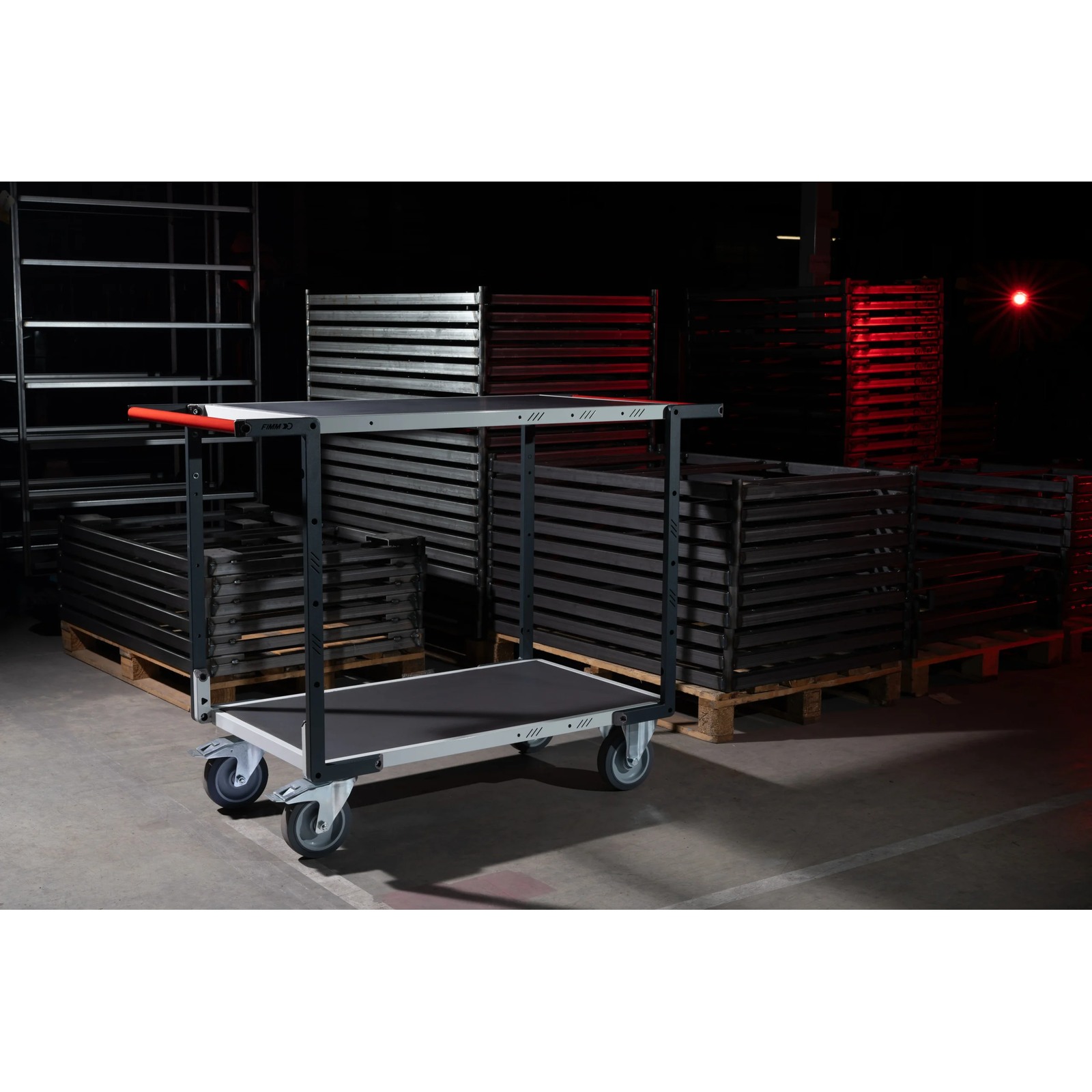 Servante Flat-Pack 2 plateaux tôle 1000x600 mm charge 400 kg - FIMM - 884722446
