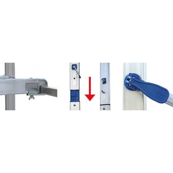 Echafaudage roulant alu FACAL - embase roulante hauteur de travail max 3 m - ALTO3