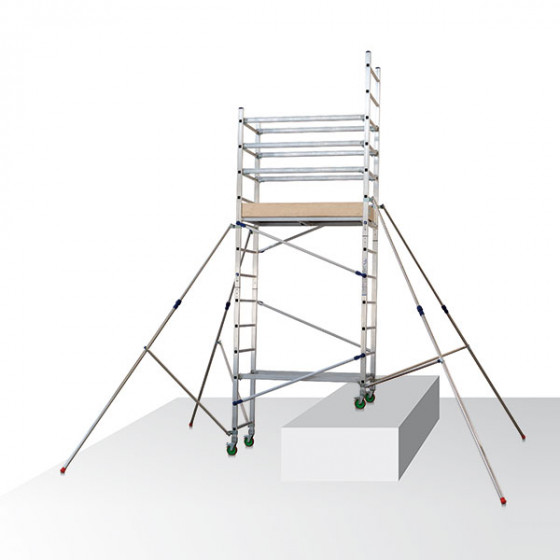 Echafaudage roulant alu FACAL - embase roulante hauteur de travail max 5 m - ALTO5