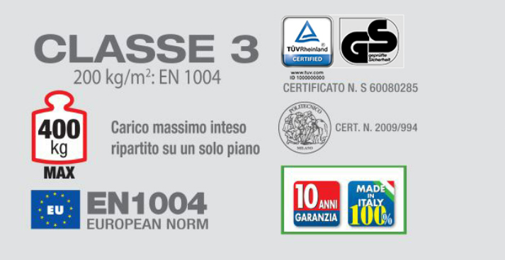 Echafaudage roulant aluminium pro haut de travail 9,90 m avec rattrapage de niveaux FACAL modèle CAPO C392CBLI22