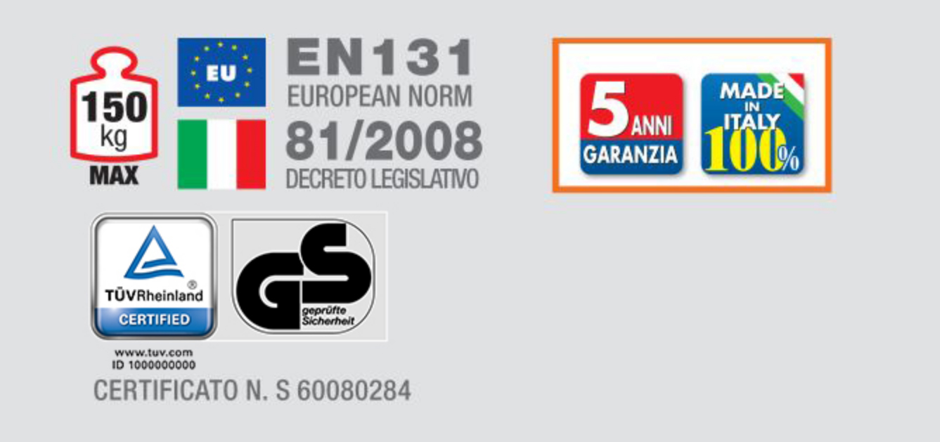 Echelle articulée FACAL haut. travail max. 4,61 m HOBBY - H6370