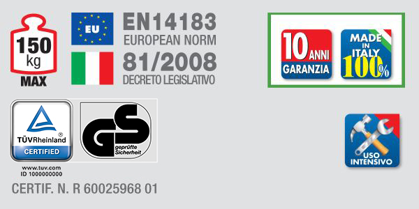 Marchepied FACAL TECNICI 4 marches 1 m - PL-4