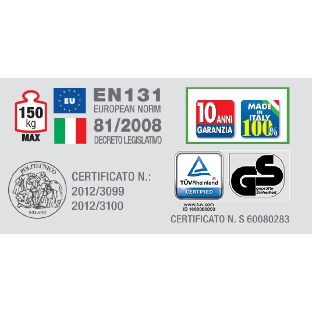 Échelle simple 4,40 m PRIMA à 14 échelons FACAL - PM445/SB