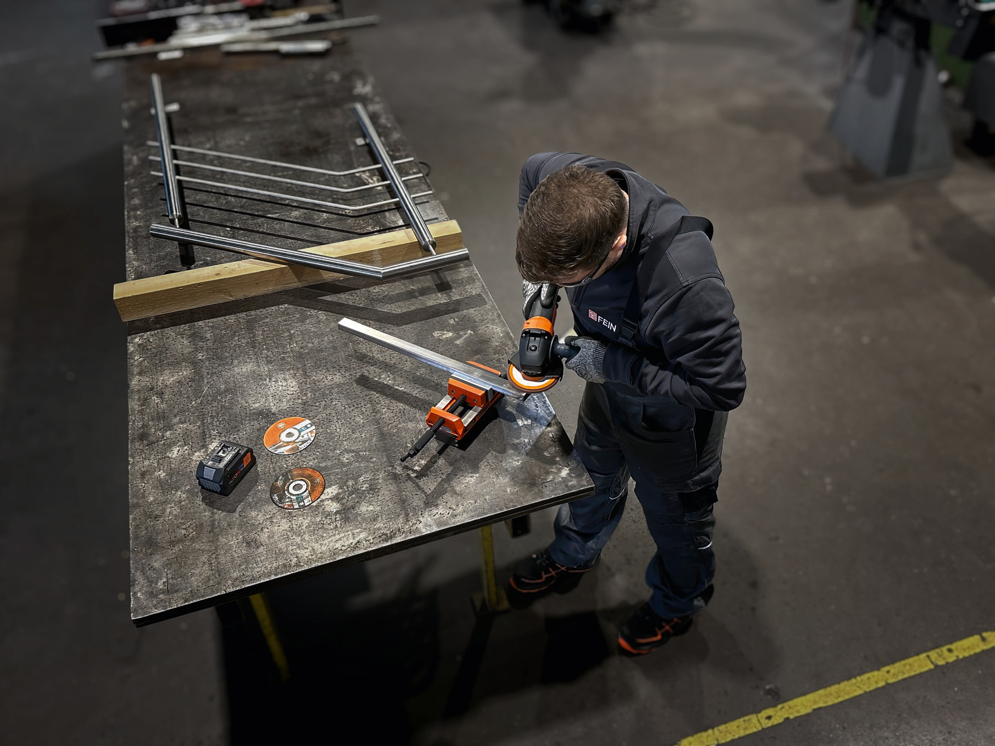 Paire de mors de protection (B) plat 110 mm aluminium (FEIN VersaMAG) - FEIN - 30240476010