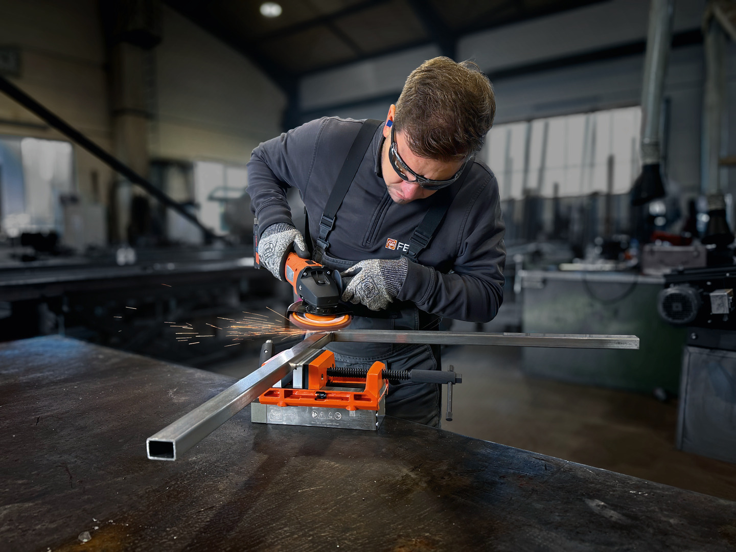 Paire de mors de protection (B) plat 110 mm aluminium (FEIN VersaMAG) - FEIN - 30240476010