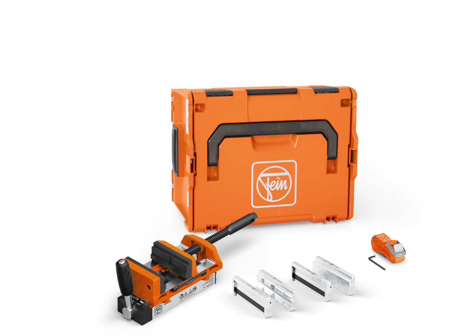 Ensemble d'étaux VersaMAG Set aimant permanent avec étau et mors de protection en aluminium 110 mm - FEIN - 90701009000