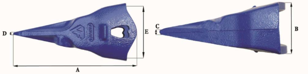 DENT FEURST POINTUE F55VIPL - 000159NE00 ADAPTABLE POCLAIN 55VIPL