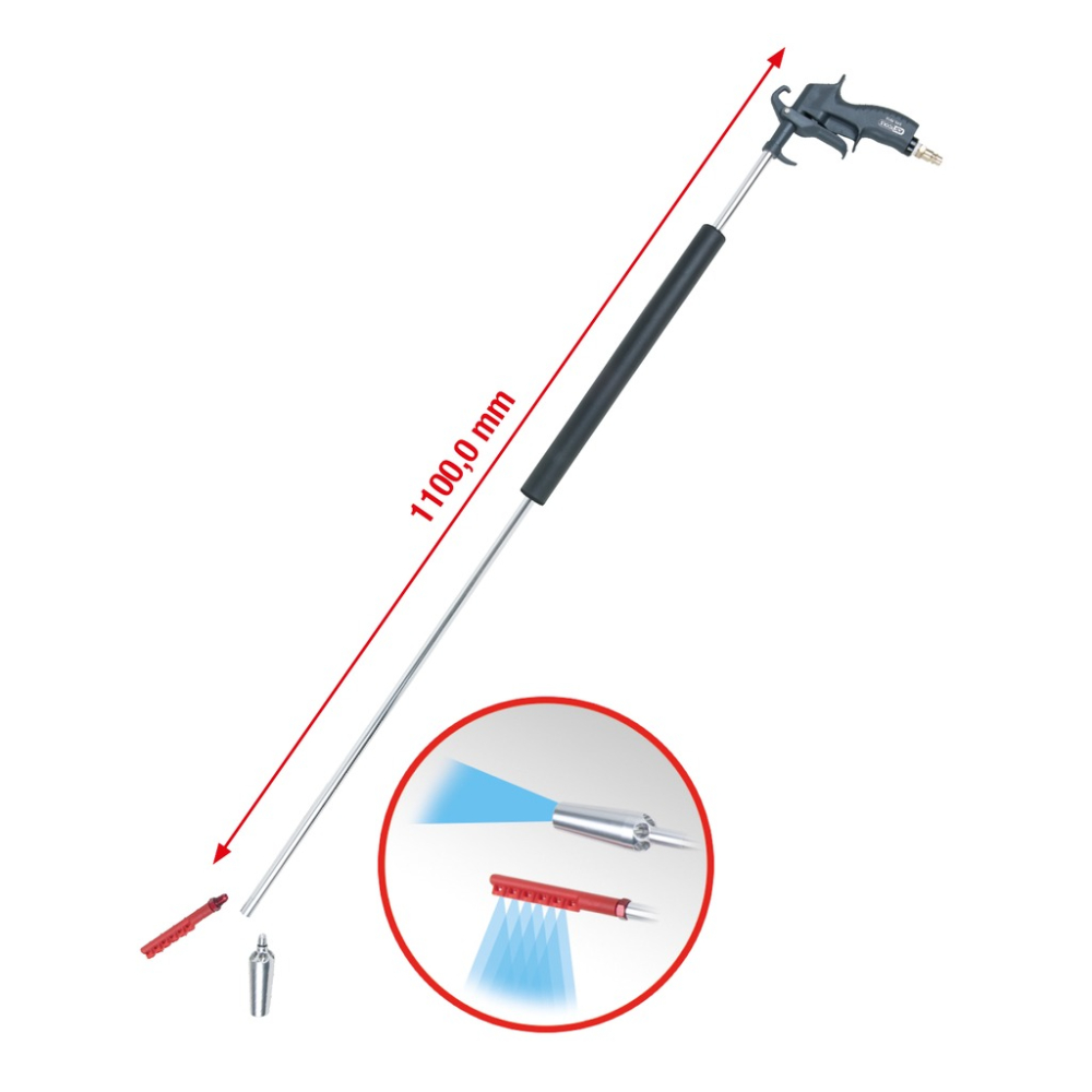 Soufflette pneumatique longue buses interchangeables 1100 mm 3 pcs KS TOOLS - 515.1915