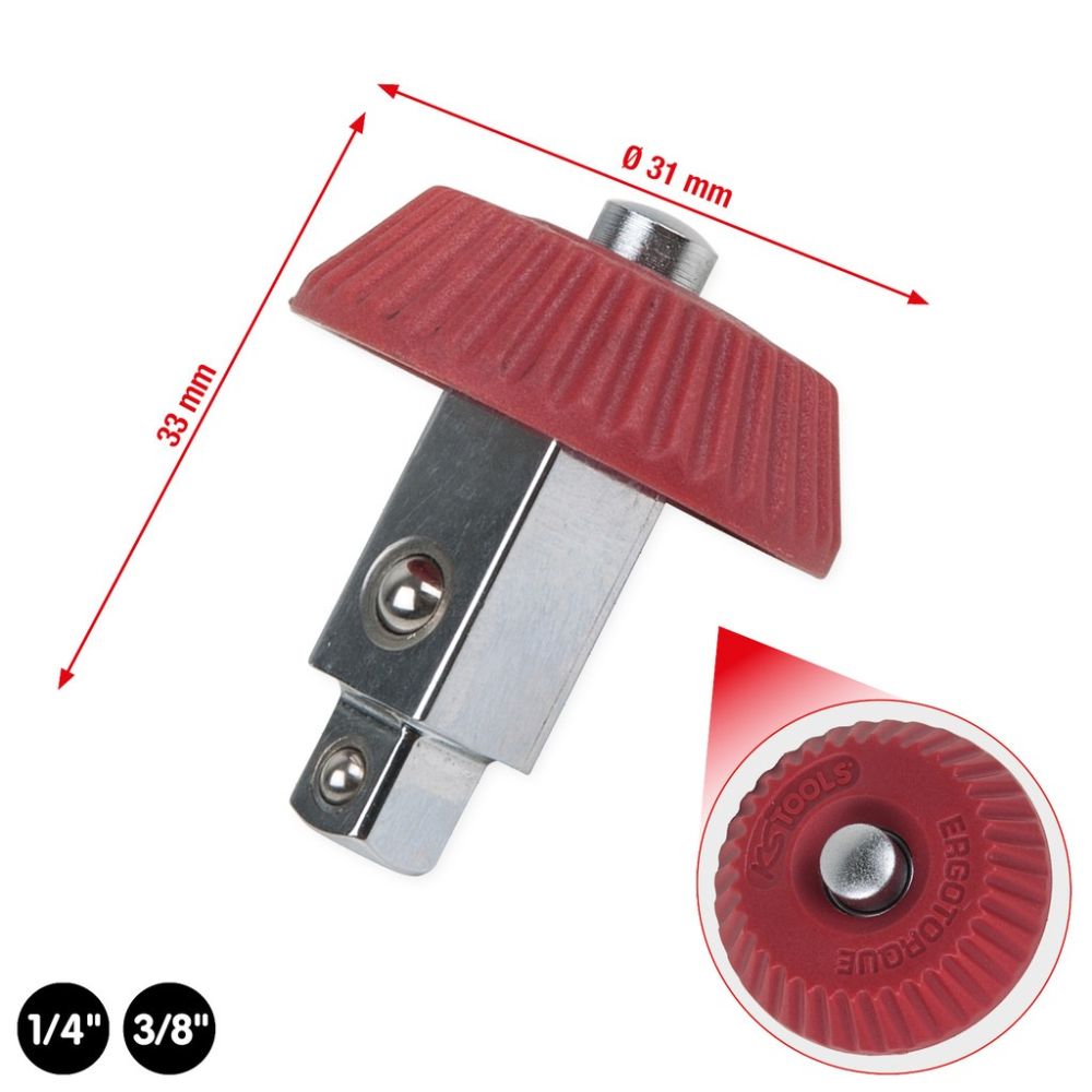 Carré d'entraînement bouton 3/4