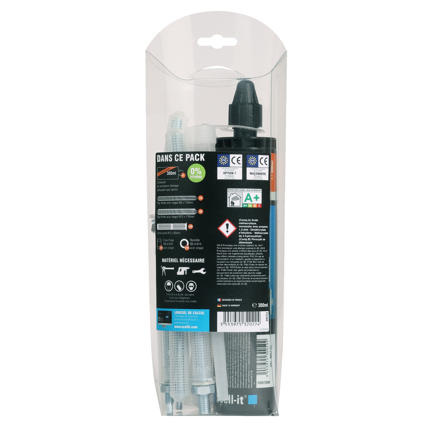 1 kit de fixation lavabo - SCELL-IT - FS300