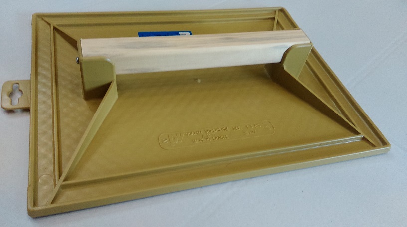 Taloche ABS jaune 1er choix manche bois Rect 35x27 VINMER - 051308