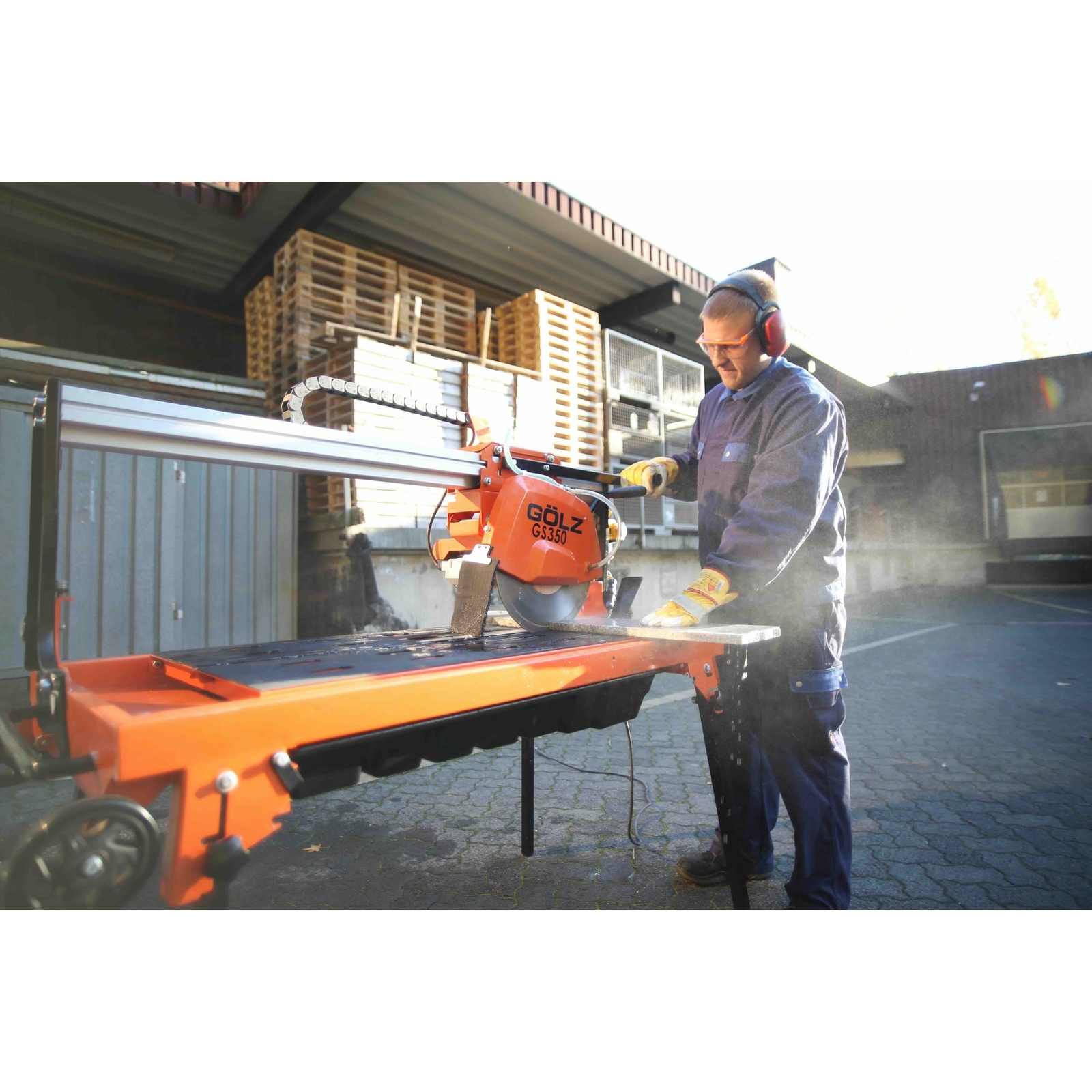 Pack paysagiste scie sur table GS350 GOLZ + découpeuse STIHL TS410 + Plaque vibrante LF 75 LAT HUSQVARNA