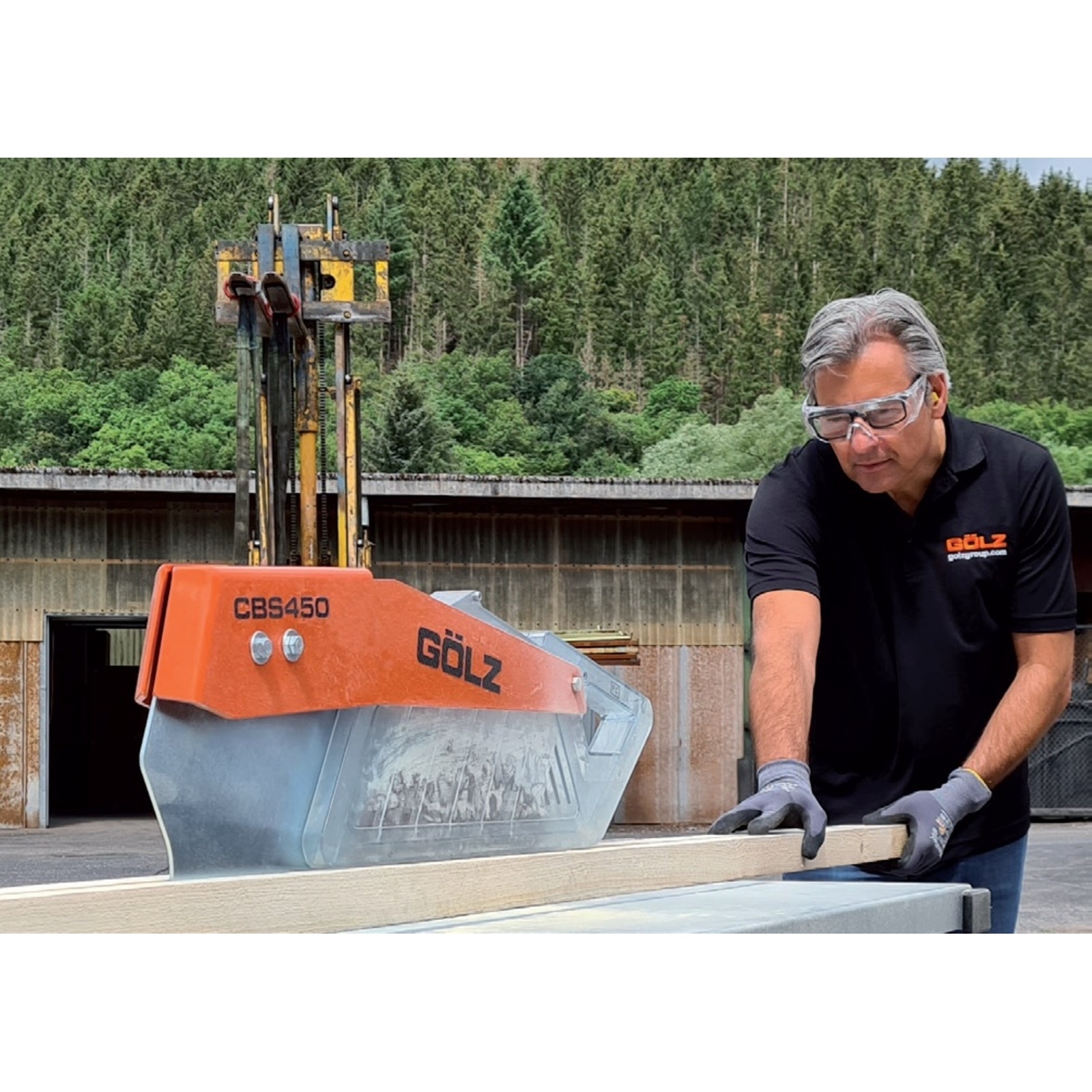 Scie circulaire avec table 4,2KW 400V coupe 150mm D450mm GOLZ - CBS450