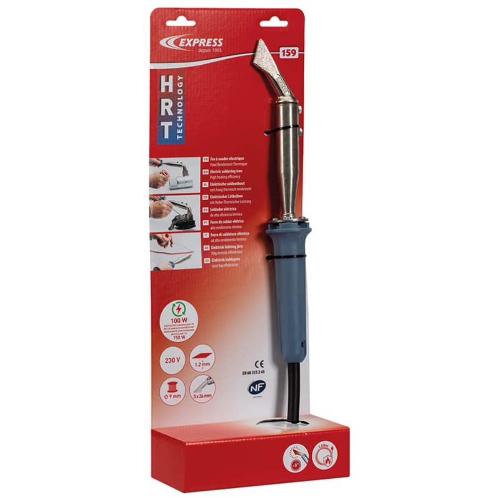 Fer à souder électrique HRT 150 W, panne 3x26mm, fil D9 / tôle ép.12/10 GUILBERT EXPRESS - 159