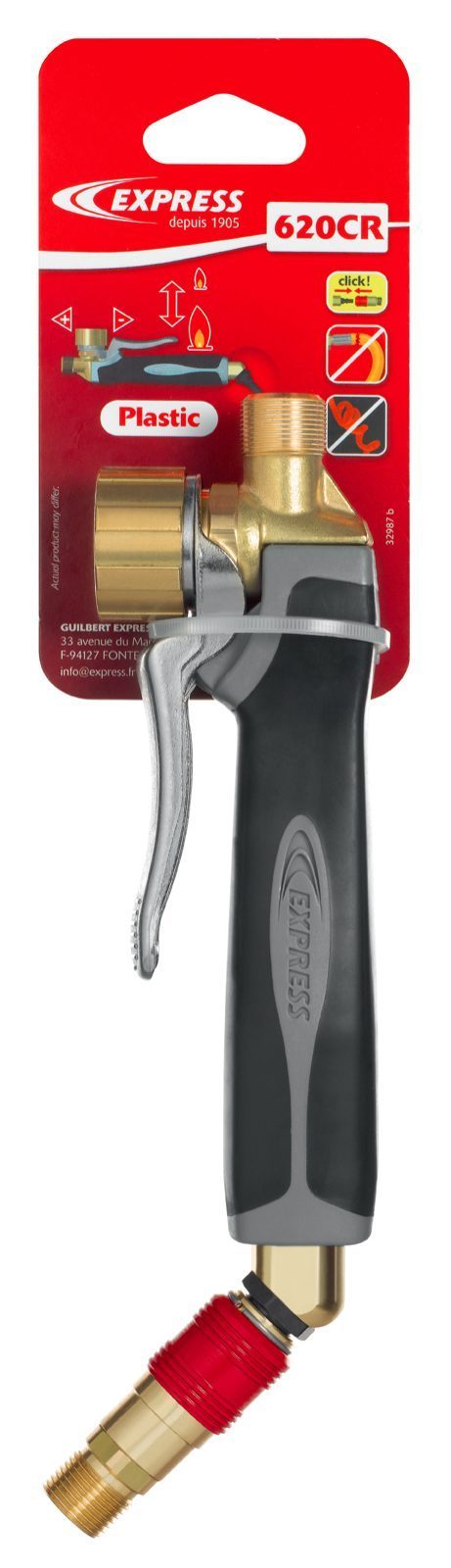 MANCHE À GÂCHETTE BIMATIÈRE À RACCORD COUDÉ RAPIDE ET TOURNANT - EXPRESS - 620CR