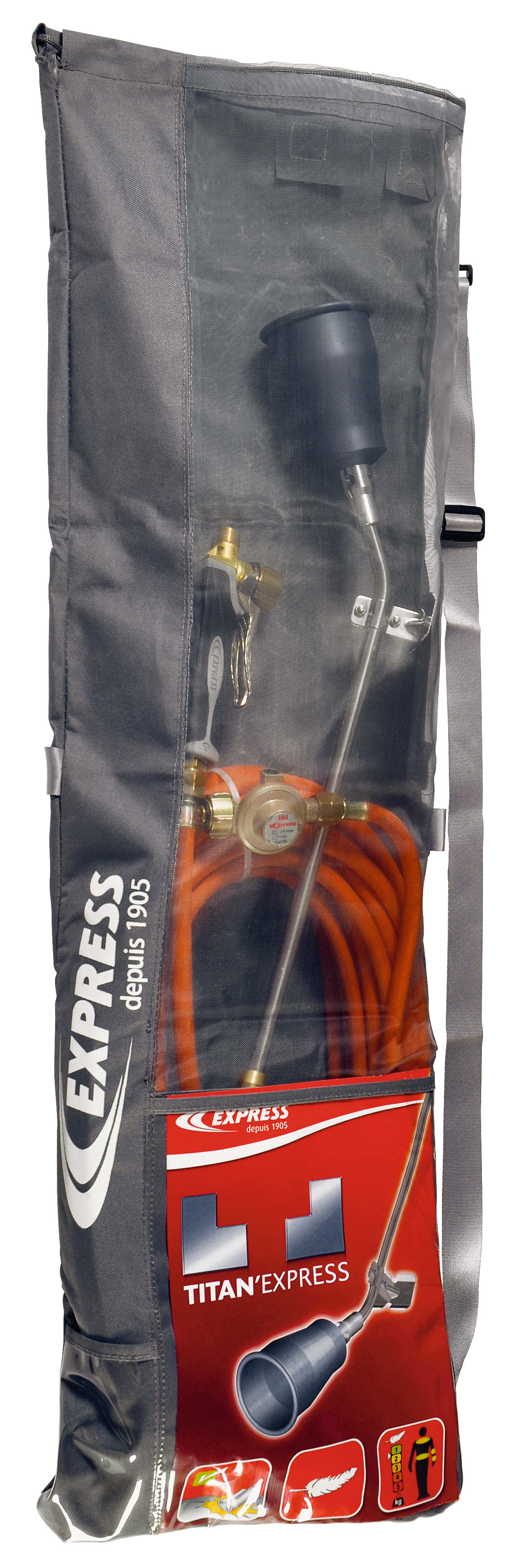 PACK EN TITANE POUR ÉTANCHEUR 1 LANCE + TUYAU DE 20ML + DÉTENDEUR + MANCHE BIMATIÈRE - EXPRESS - 6221