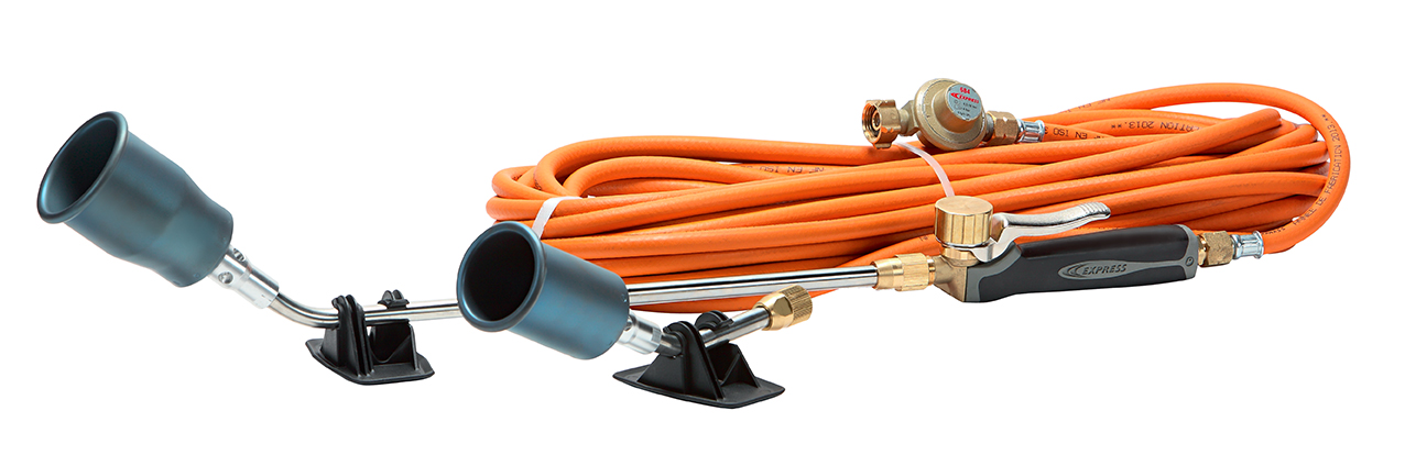 PACK EN TITANE POUR ÉTANCHEUR AVEC 2 LANCES + TUYAU DE 20 M + DÉTENDEUR + MANCHE BIMATIÈRE - EXPRESS - 6223