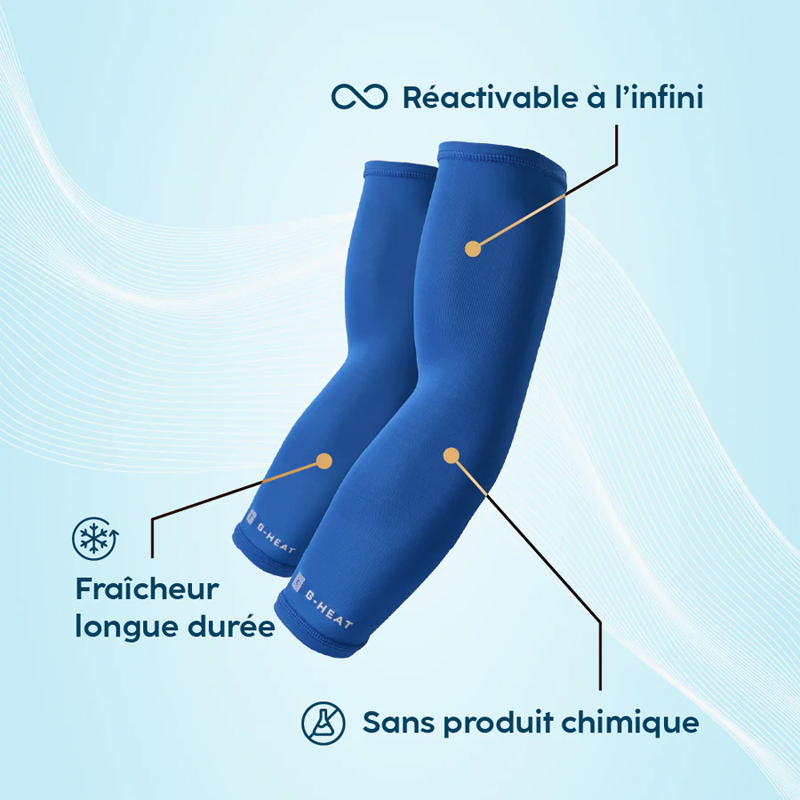 Manchettes bleues CA01-BLU M rafraîchissantes - G-HEAT - CA01-BLU-M