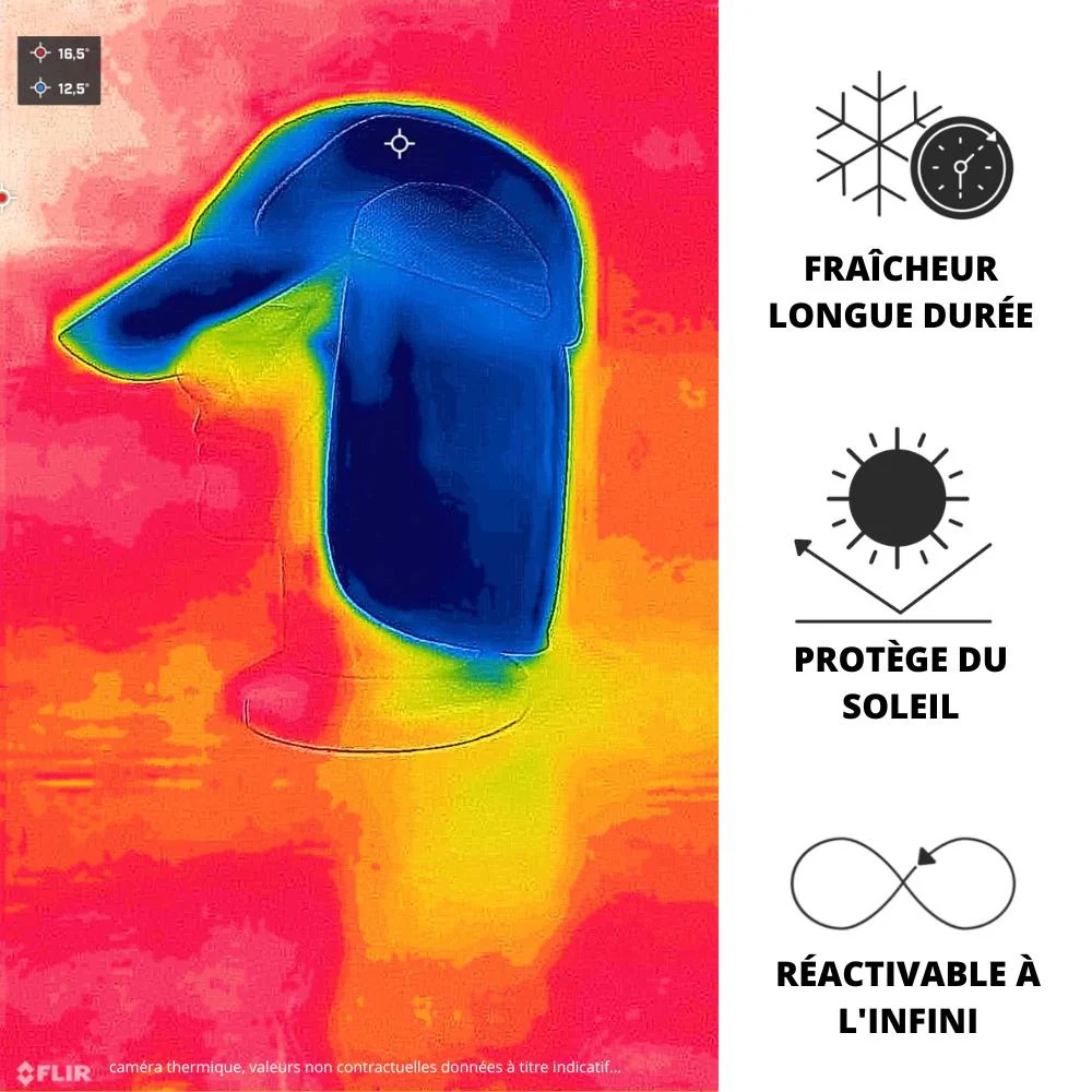 Casquette saharienne CP03-GRE rafraîchissante - G-HEAT - CP03-GRE