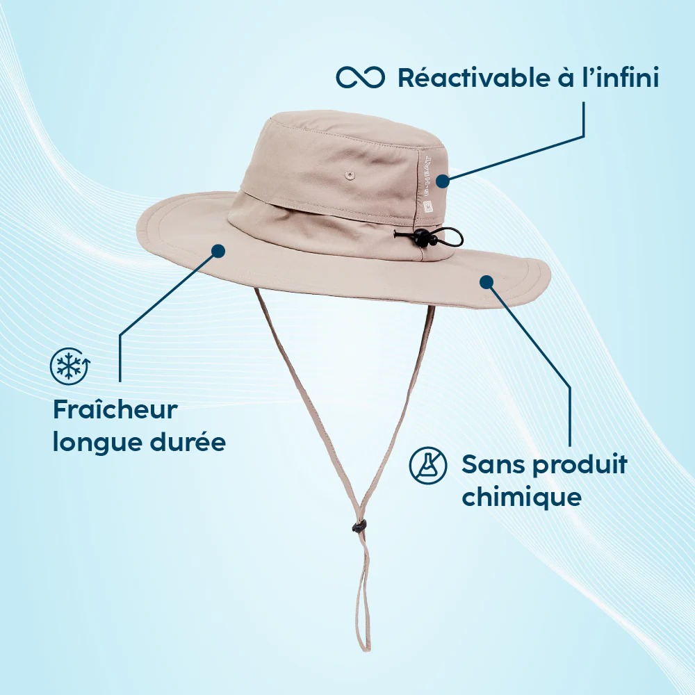 Chapeau anti UV CP09-BEI rafraîchissant - G-HEAT - CP09-BEI