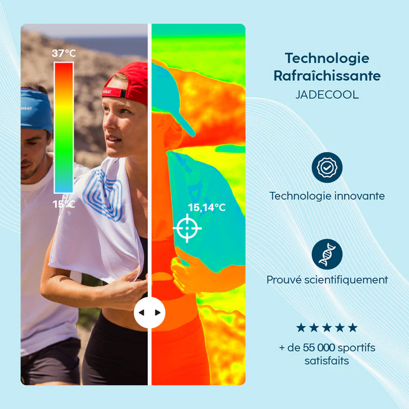 Serviette grise CT01-GRE rafraîchissante - G-HEAT - CT01-GRE