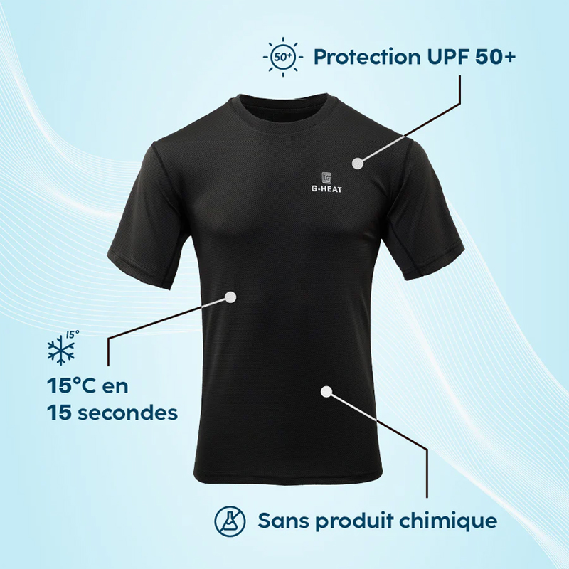 T-Shirt anti UV TS01-GRE-rafraichissant gris - G-HEAT - TS01