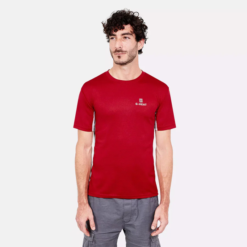 T-Shirt anti UV TS01-RED rafraîchissant rouge - G-HEAT - TS01