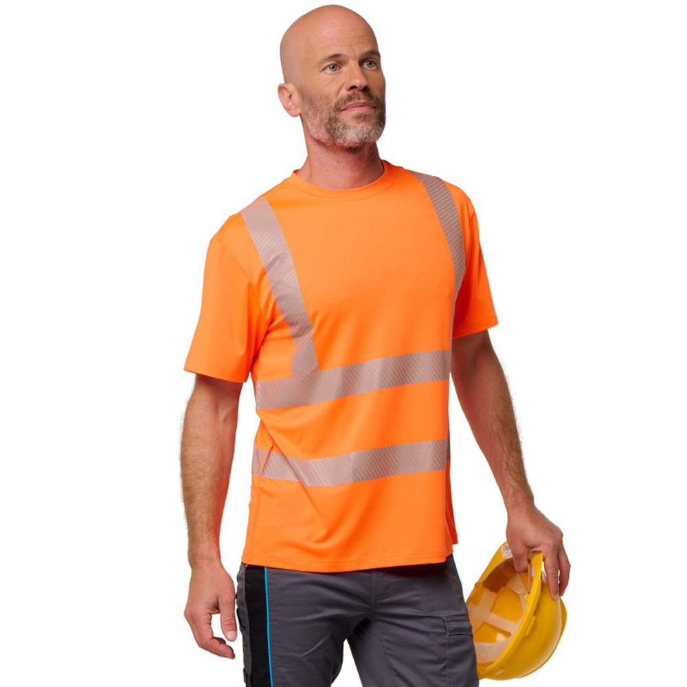 T-shirt orange haute visibilité respirant anti-UV G-HEAT - TS09