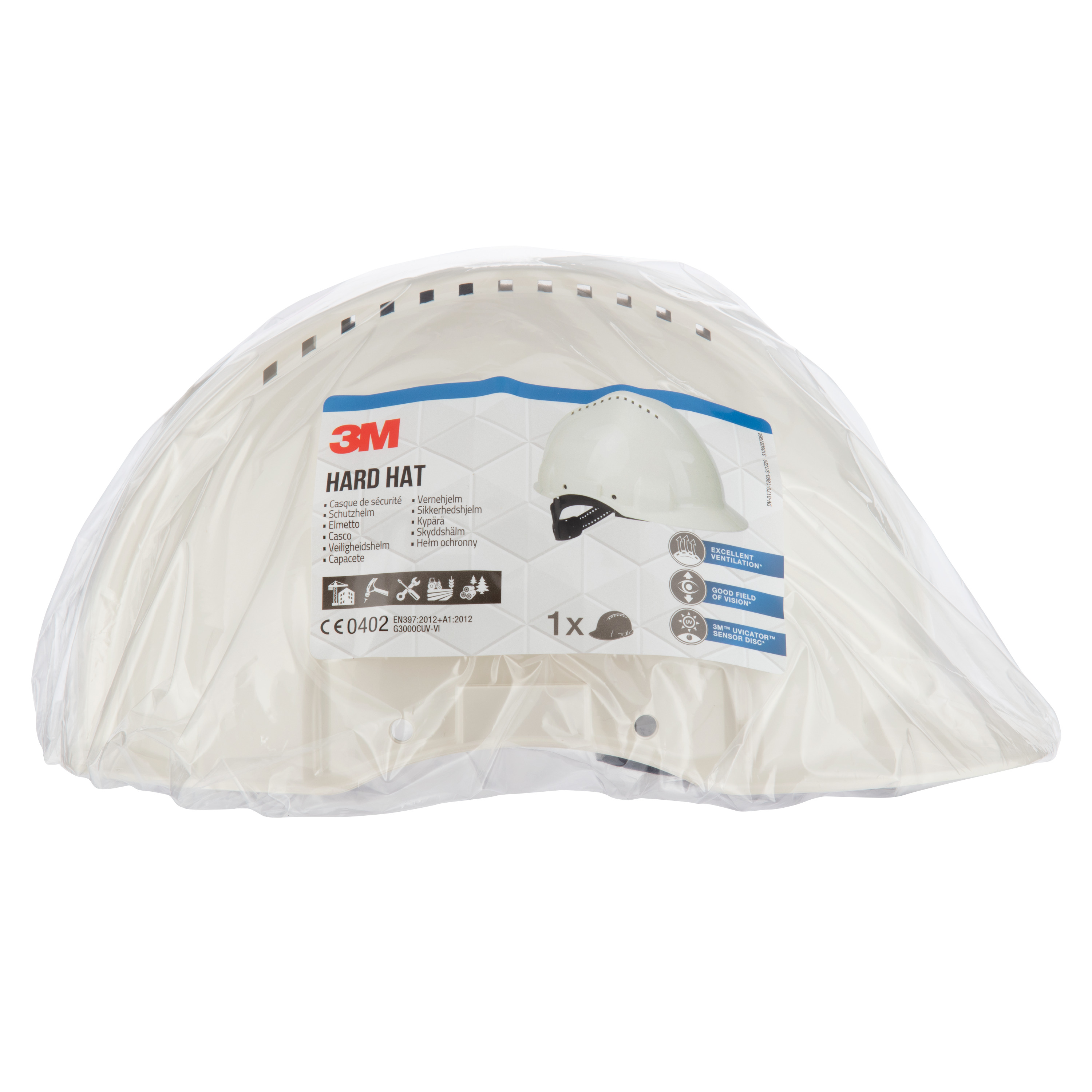 Casque de chantier anti-choc G3000 Blanc - 3M - G3000WM 00