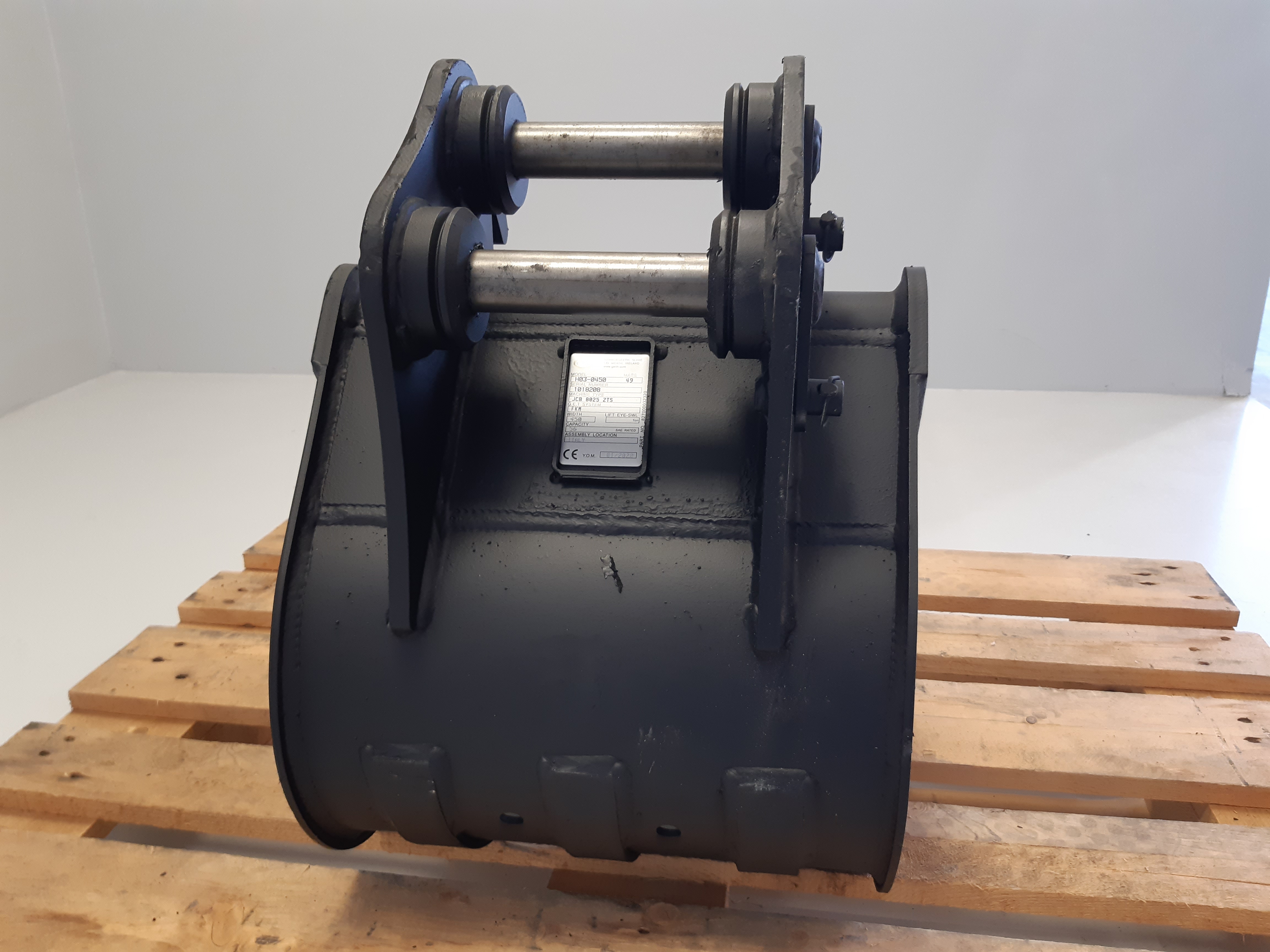 Godet de terrassement 450 mm GEITH équipé de dents Feurst FKMCE pour attache rapide JCB 8025-8026 - H03450JCB