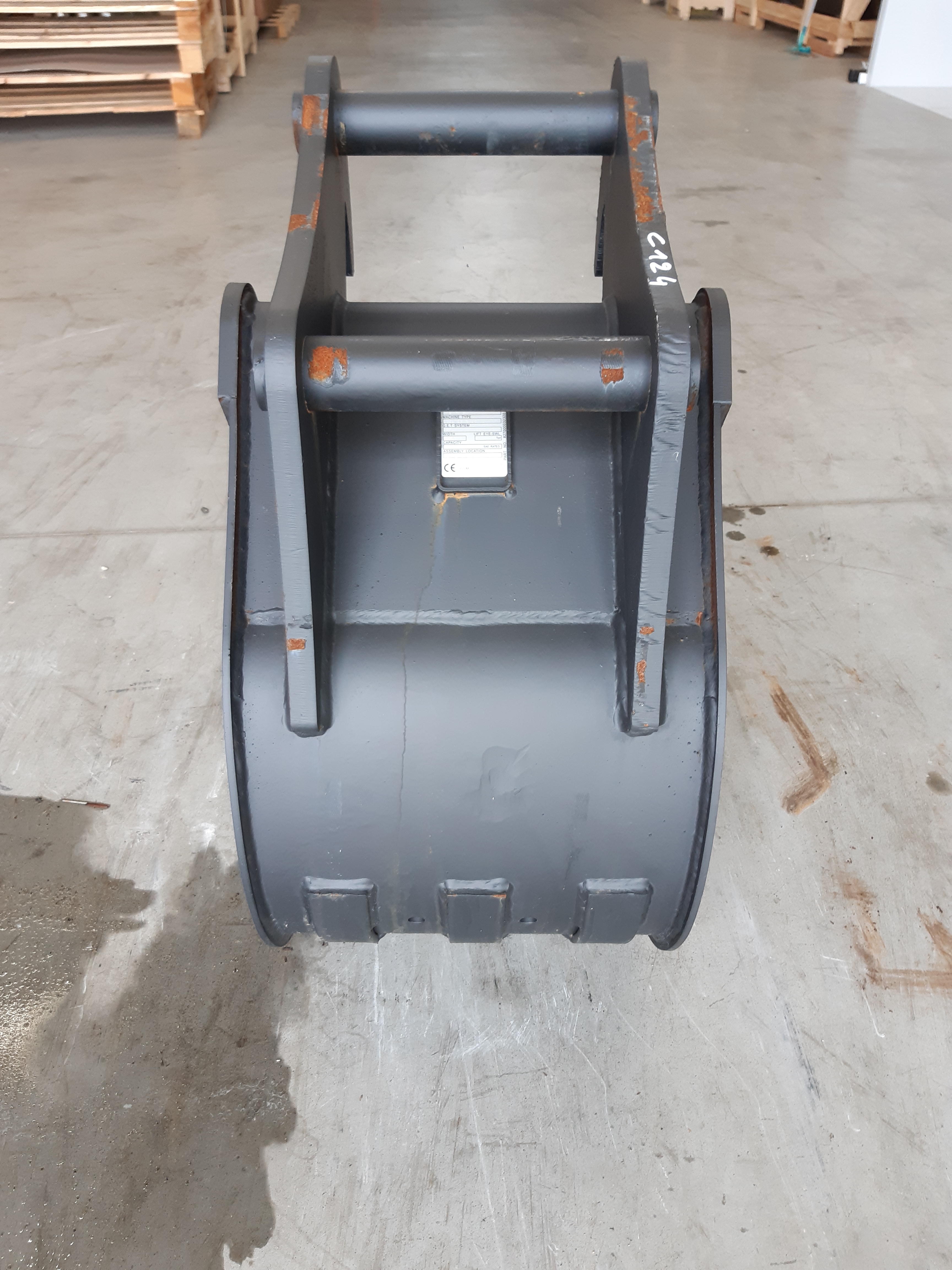 Godet de terrassement GEITH 450mm avec dents FEURST FK2 pour coupleur ou attache rapide MARTIN MH10 - H08450MH10FK2