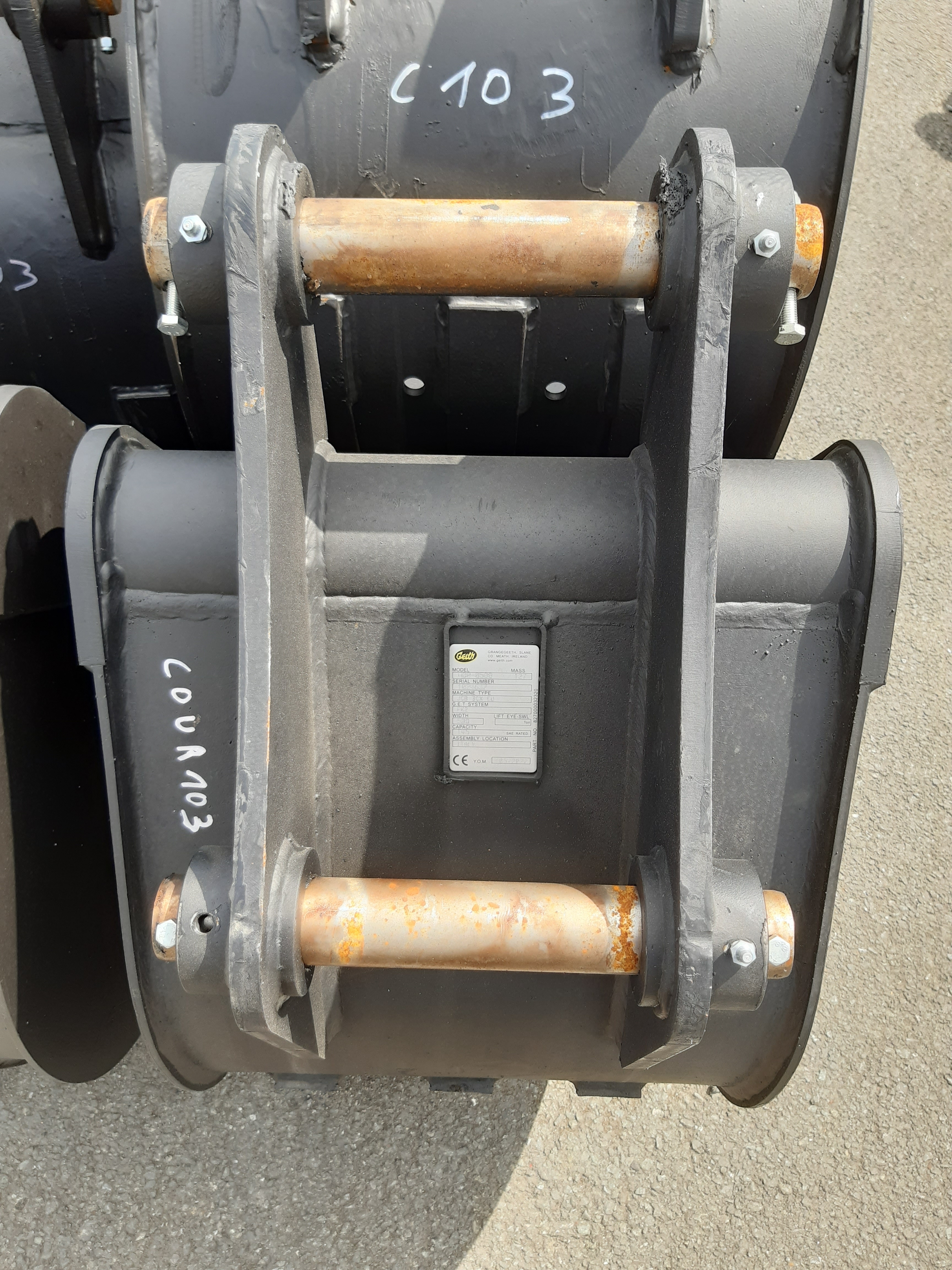 Godet de terrassement GEITH 500mm avec dents FEURST FK2 pour attache rapide JCB 980/88833- H08500JCBFK2