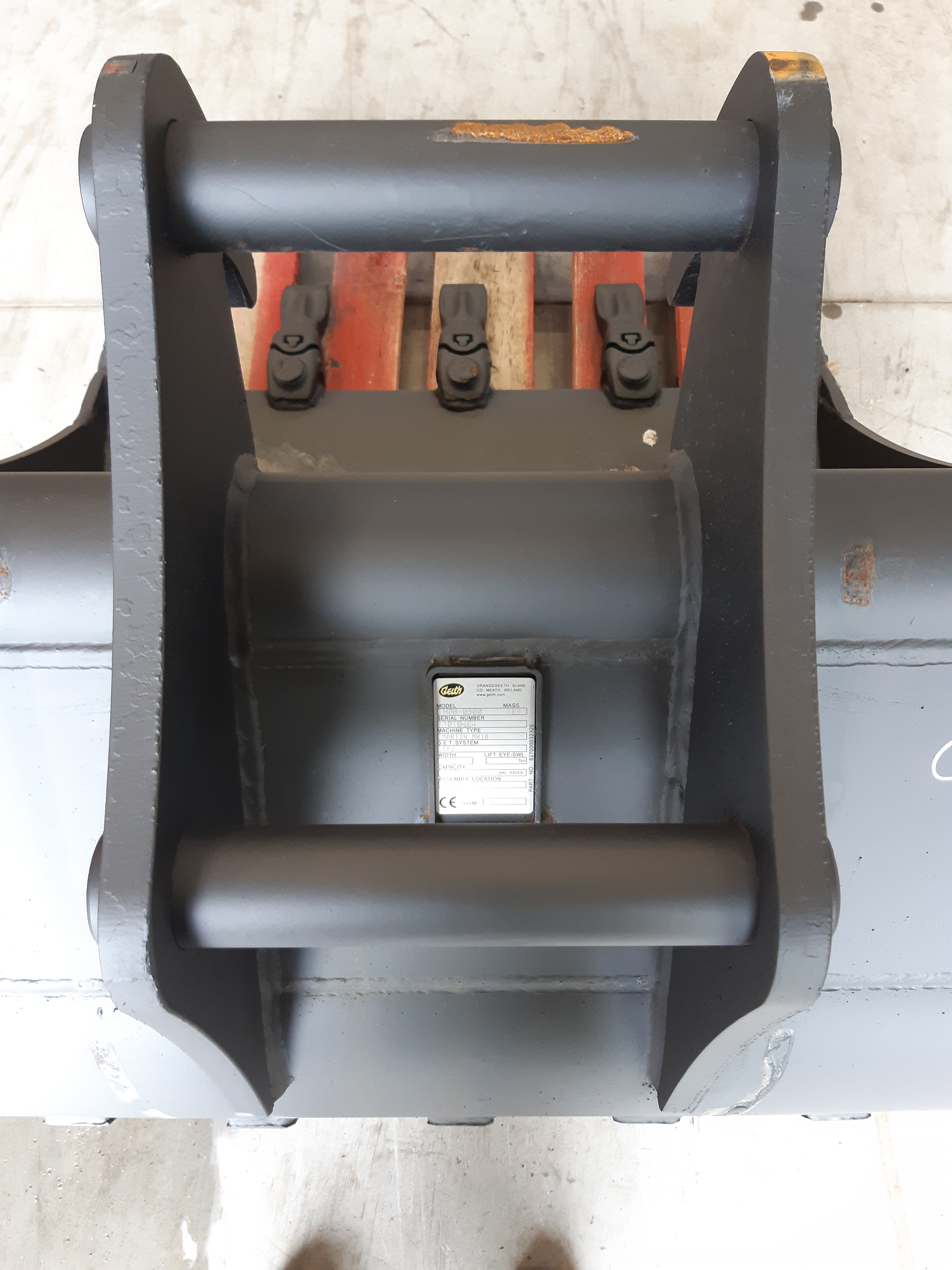 Godet de terrassement GEITH 900mm avec 5 dents FEURST FK2 pour attache rapide MARTIN MH10 - H08900MH10 FK2