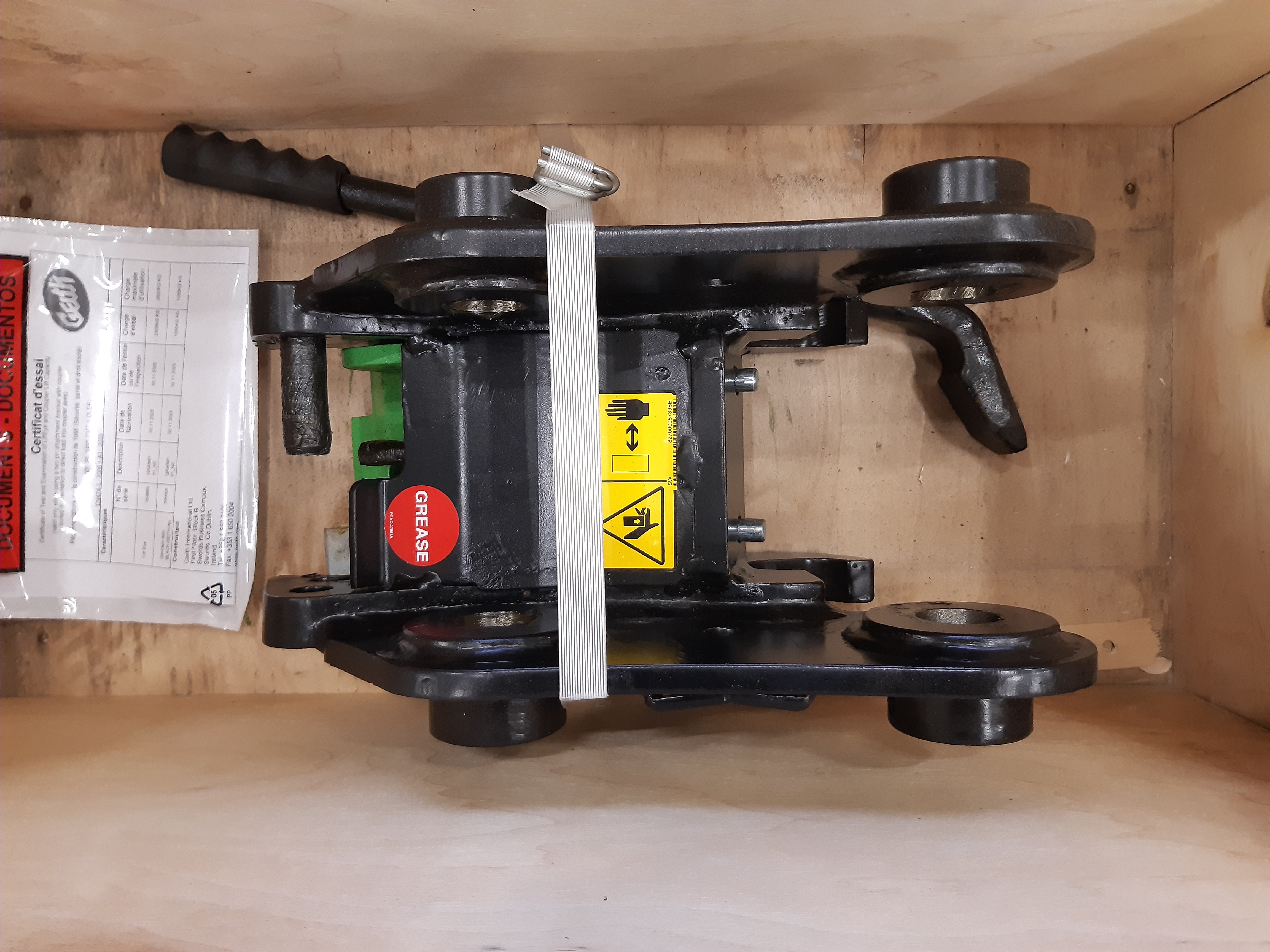 Coupleur ou attache rapide mécanique Geith QR40 pour Ammann / Bobcat / Coltrax / Doosan / Eurocomach 2.2T à 3.5T - QR40MBOB