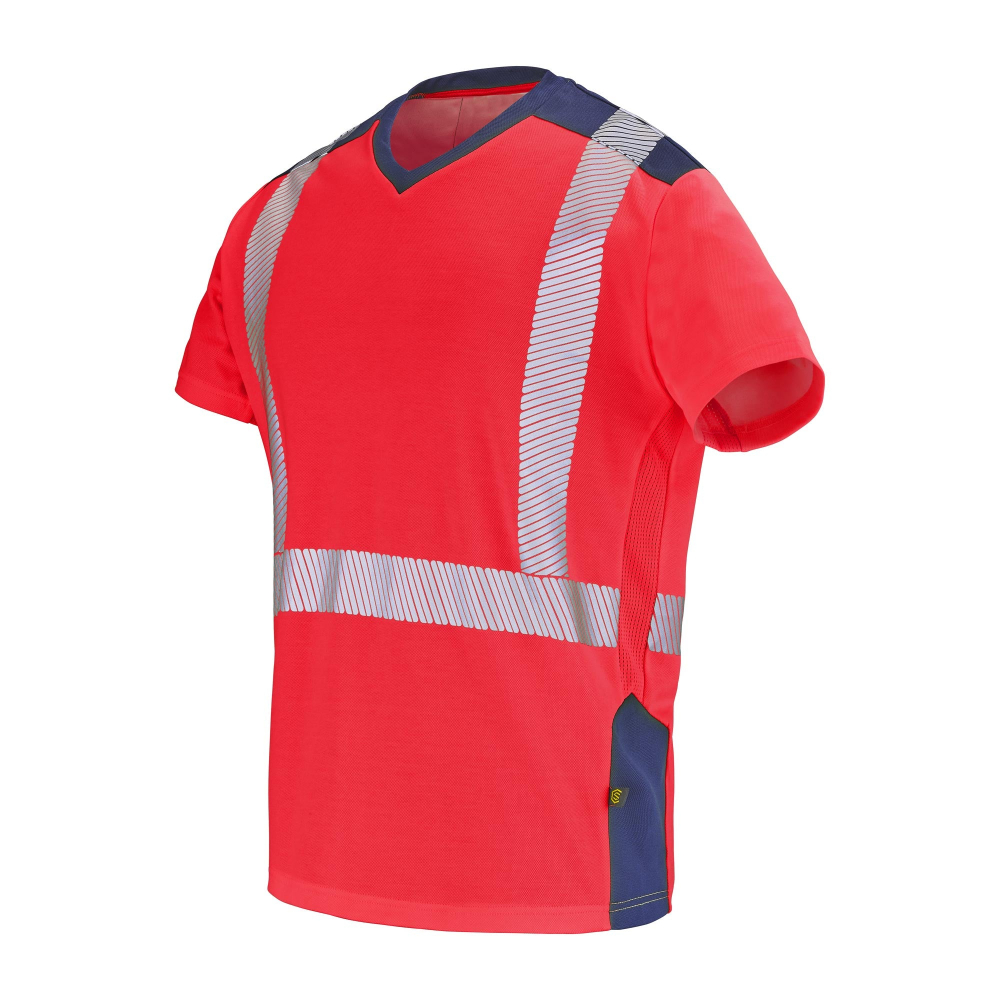 Tee-shirt GHARBI rouge/bleu marine taille M - CEPOVETT - 22-9T84-2002-M