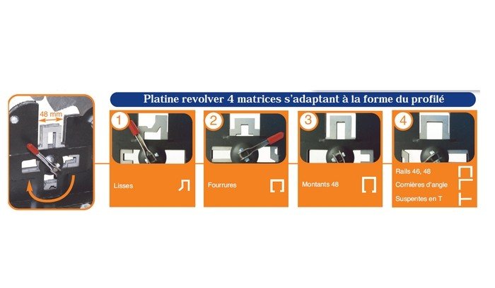 Guillotine profilés métalliques 48 mm PRO : PROFILCUT - EDMA - 061755