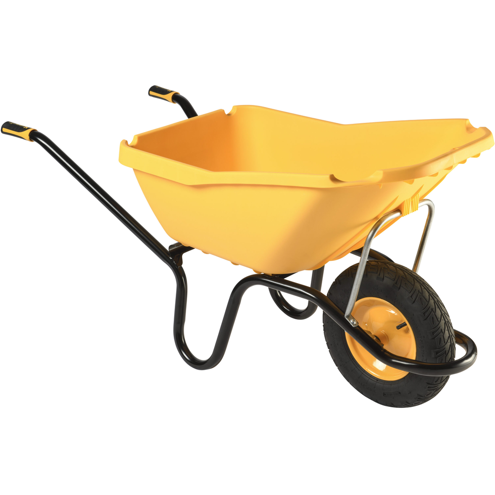 Brouette Haemmerlin Polypro Pick Up 110L Jaune Roue Gonflée - 305122205