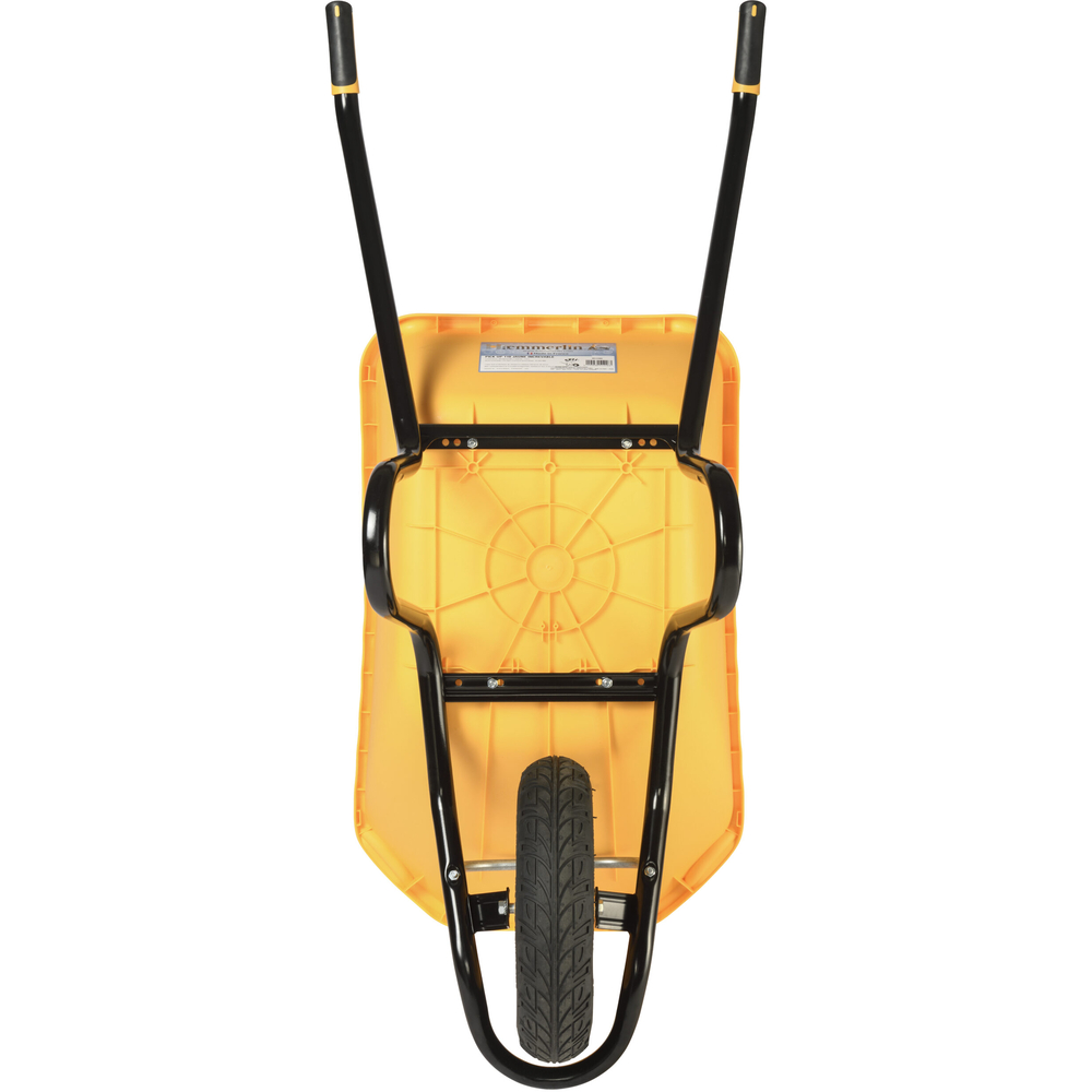 Brouette Haemmerlin Polypro Pick Up 110L Jaune Roue Gonflée - 305122205