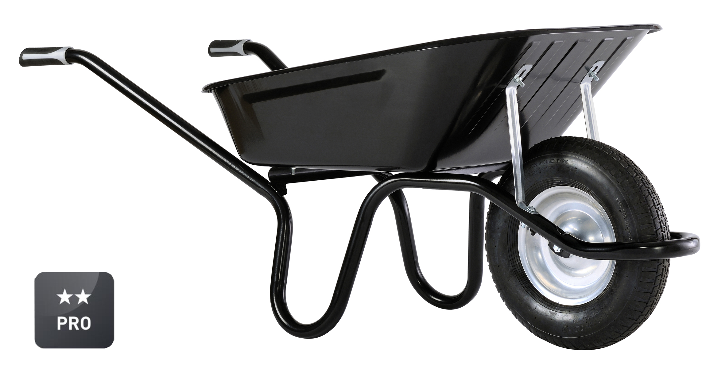 Brouette Haemmerlin Aktiv Excellium peinte noire roue gonflée 100 L -305251006