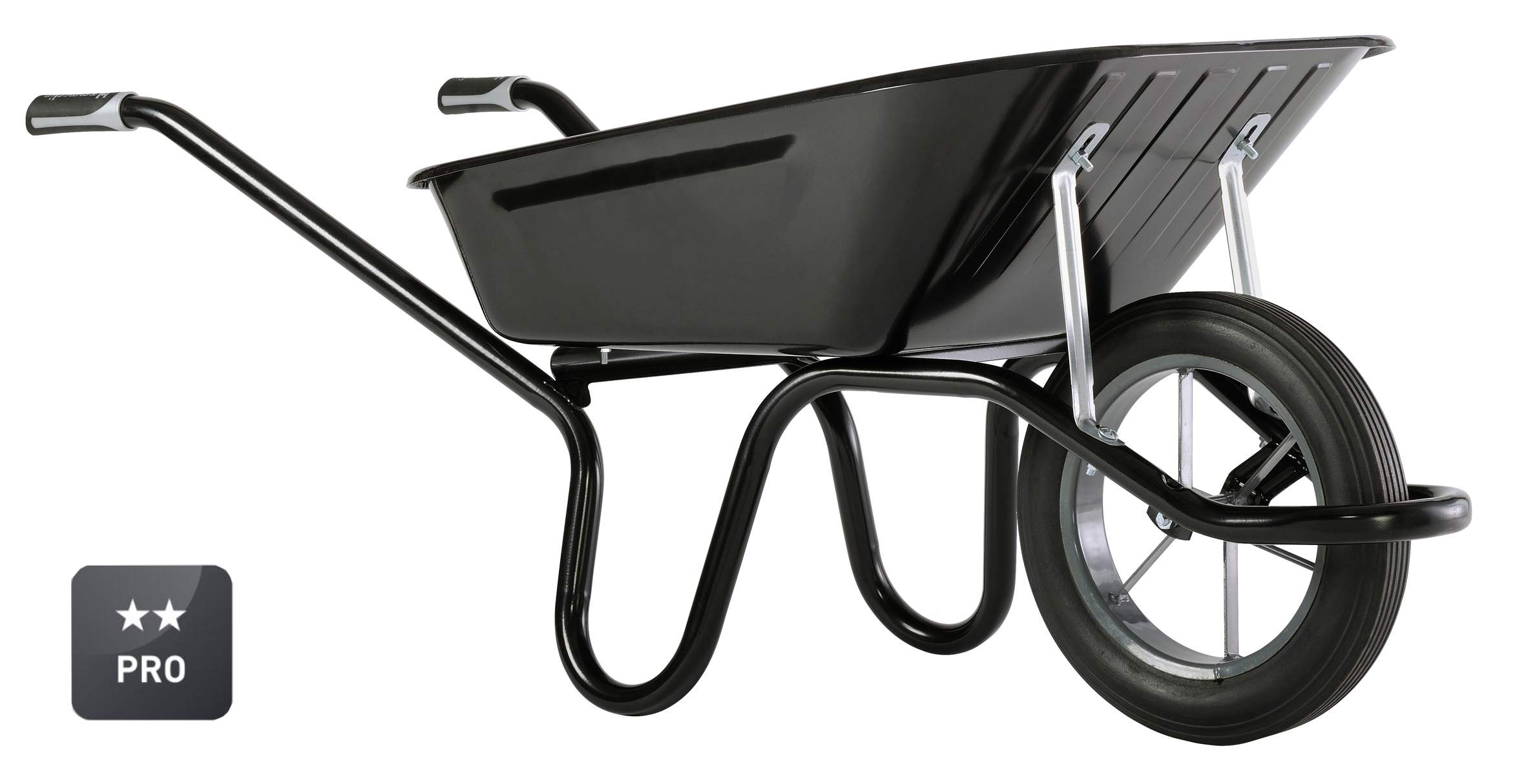 Brouette Haemmerlin Aktiv Excellium peinte noire roue pleine 100 L-305253505