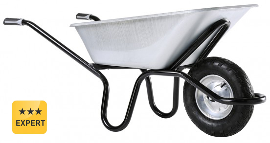 Brouette HAEMMERLIN Aktiv Excellium Plus 120L RENO Galva Roue Gonflée Grise - 305400605