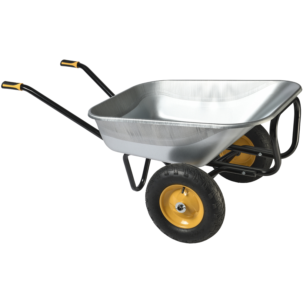 Brouette Haemmerlin EXPERT TWIN 150L galvanisée roues gonflées - 306015201