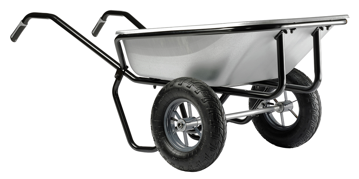 Brouette Haemmerlin Pro Select Expert Twin 160 L Galvanisée 2 roues gonflées -306225701