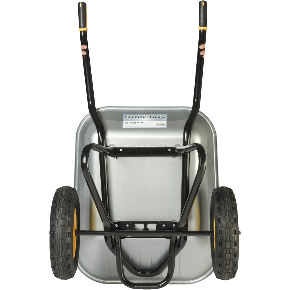 Brouette AKTIV EXCELLIUM TWIN 100L Galva Roues Gonflées HAEMMERLIN -308204101