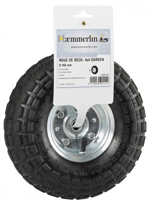 Roue Gonflée de rechange PF27 pour chariot 4x4 Garden HAEMMERLIN - 309011401